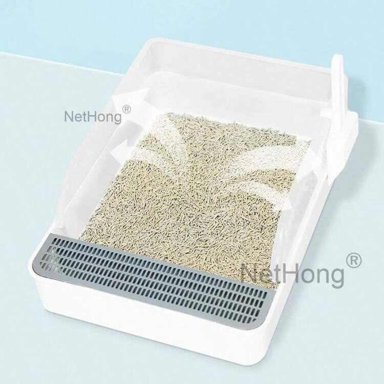 Extra Large Open Cat Litter Tray High Sided Deep Jumbo Rim Pan Box Loo Toilet UK Cat  Litter  Box Litter  Box - por defecto - Añade 3