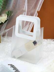 10 piezas/1 pieza Bolsa de tote redonda transparente y mate, bolsa de regalo del Día de San Valentín, bolsa de regalo de boda, bolsa de regalo de dama de honor con caramelos, bolsa de joyería, bolsa de regalo de dama de honor de boda, bolsa de regalo, bolsa de compras de ropa, bolsa de mano linda, bolsa de mano, bolsa de regalo reutilizable de PVC, bolsa de regalo de cumpleaños, bolsa de regalo de boda, bolsa de regalo del Día de San Valentín - Multicolor - Ver 10