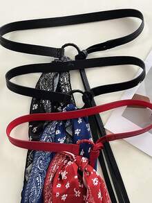 1 Set Sciarpa con motivo paisley + Cintura decorativa/Cintura vita, adatto per abbinare a jeans, abbigliamento scolastico autunnale, stile coreano, abbigliamento da cowgirl per donna, vestiti in stile Y2K, abbigliamento autunnale per donna - Multicolore - Visualizzare 11