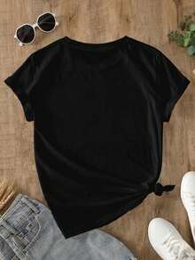 Young Girls T-Shirts - 黑色 - 查看 2