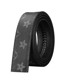 1条男士字母合金自动扣可调节印花腰带，一款适合商务休闲场合的男士轻奢腰带，可作为牛仔裤腰带使用。47英寸长，非常适合日常通勤、派对和办公室穿着，也是送给父亲、男朋友和亲戚的绝佳礼物。 - 彩色 - 查看 18