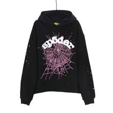Sp5der Hip-Hop Artist Letter 3D Print Fleece Hoodie & Pants Set For Men & Women - 2 màu đen - Xem 8