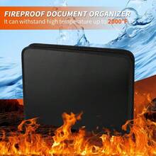 Accordion File Organizer,Flame Resistant Expanding File Folder With Multi Pockets,Portable Business Fire Storage Document Organizer Folder With Zipper For Documents And File - Multicolor - View 10