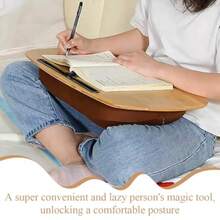 Lap Desk Portable Laptop Desk With Cushion Device Ledge Home Office Table Tray For Tablet Notebook Bed Sofa Travel Working Writing Drawing 38 * 28cm