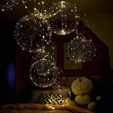 10-Pack Transparent LED Bubble Balloons 3 M – Warm, Cool Or RGB Lights, Party Wedding Birthday Décor - 溫暖的 - 查看 4