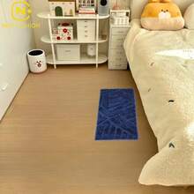 Alfombra decorativa azul antideslizante suave tacto NF0140107 hogar sala recámara cocina dormitorio textil lavable diseño clásico resistente duradero protección pisos colores vivos - Azul - Ver 4