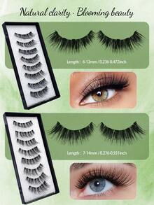 2 对磁性睫毛配白色夹子，自然卷曲浓密 6D 磁性睫毛 - 濃密款 - 查看 7