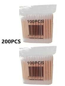 100/300/500/1000 unidades de hisopos envasados, hisopos de limpieza sanitarios desechables de doble cabeza, desmaquillante para el hogar, hisopos para limpiar los oídos, diversas funciones, compactos y portátiles