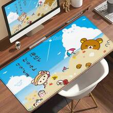 Gamer Mouse Pad Desk Accessories Rilakkuma Office Computer Desk Mat Kawaii Gaming Mouse Pads Cute Table Mats - HỒNG-13 - Xem 9