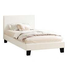 SUN YEE Bed Frame King Single Size Mattress Base Boucle Fabric Platform Wooden - 木頭 - 查看 7