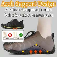 Barefoot Shoes Men Women Minimalist Shoes Zero Drop Workout Cross-Trainer Hiking Water Wide Toe Box Grounded Footwear Weightlifting Walking(7 Women/6 Men White) - Type1 - View 5