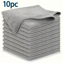 10 块装黑灰色清洁布厚抹布厨房洗碗洗锅布毛巾清洁工具、厨房、浴室、家居、家居用品供应商（质量保证） - 黑色 - 查看 12