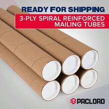2x 48 Reinforced Kraft Paper Mailing Tube, Pack Of 1 Tube With 2 Caps U2013 Secure Approved Poster Tube U2013 Cardboard Tube And Storing Of Posters, Prints, Artwork, Or Documents - 2" X 18" + 2X Heavy-duty + Pack Of 1 - View 5