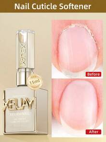 XEIJAYI XIEJAYI 2件装 15ml 指甲软化剂和去死皮剂用于指甲护理，直接预防倒刺，去角质，软化，温暖和软化用于美甲沙龙护理前指甲护理 - 白色 - 查看 2