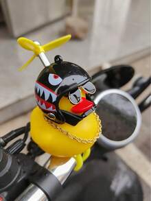 1-Pack Whimsical Rubber Duck Helmet Handlebar Accessory With Propeller And Glasses - Unique Street-Sport Bike Decoration - Fun And Quirky Gift Idea For Cyclists And Bike Enthusiasts - one-size - View 12