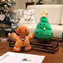 1pc Christmas Series Plush Doll, Santa Deer, Gingerbread Man, Snowman, Christmas Tree, Santa Claus Doll, Soft Plush Stuffed Doll, Christmas Party Decor, Christmas & Birthday Gift - Multicolor - View 11