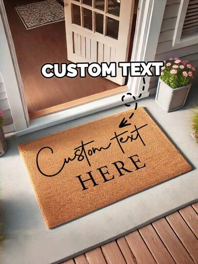 1PC Personalized Name Doormat,Custom Welcome Mat For Front Door,Couple's Name Home Decor,Perfect First Home Gift For Couples,Wedding, Anniversary, Or Housewarming Gift