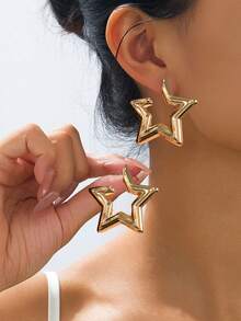 Pendientes de estrella de mar de oro