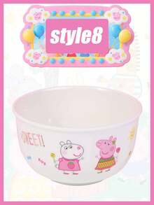 Peppa Pig Household Anti-Drop And Heat-Resistant Plates, Special Bowls For Eating, New Spoons, Compartments Plates, Cups Of Rice, Complete Sets Of Bowls And Spoons - Multicolor - View 19