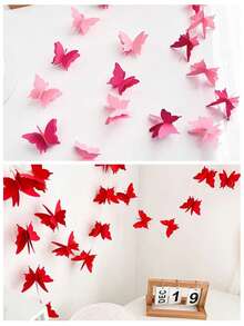 1 件彩色纸花环装饰套装，包含 3D 纸蝴蝶、彩虹纸花，适合派对、节日、教室装饰、生日派对