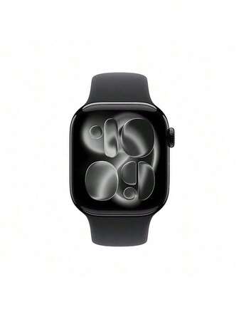 Apple Ceas inteligent Watch S11, ediție GPS, cu poziționare GPS precisă, moduri multi-sport, rezistență la apă de 50 m, baterie de lungă durată, notificări inteligente, negru strălucitor + negru