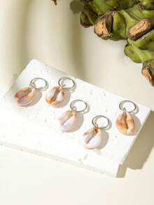 imoli 5 件海滩度假风格编织环发饰，女士派对礼物 - 27221-4-khaki - 查看 3