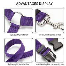 宠物汽车安全牵引绳，可伸缩狗/猫安全带，让您的猫/狗更安全！ - 彩色 - 查看 11