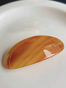 1个女士时尚亚克力扁平设计9.8厘米椭圆形发夹，低马尾弹簧夹，简约发饰，适合短蓬松发型，日常佩戴，节日礼物，头部饰品，女士发饰，发夹 - 多色B款 - 查看 15