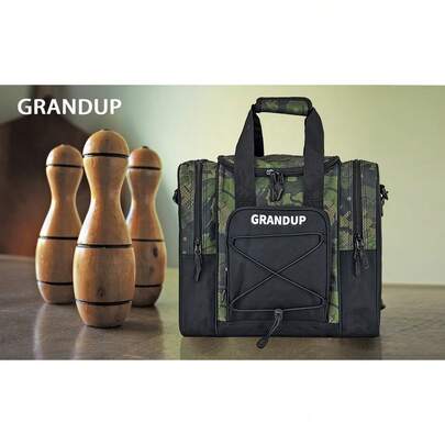 Bolsa de bolos para una sola bola, accesorios de bolos negros, bolsa de bolos con soporte acolchado para bolas, se adapta a zapatos de bolos de hasta hombre, talla 14