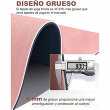 Hirola Tapete de Yoga con Correa, 13 pulgadas grueso, Tapete de doble cara, Antideslizante, Tapete profesional de TPE para Entrenamiento de yoga, pilates y Ejercicios de piso - Rosa/Azul - Ver 4