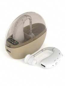 1 Pair Of Hearing-Aid Headphones-Charging Bin, Hearing Aid/Amplifier Suitable For The Elderly, Rechargeable Hearing Aid Suitable For The Elderly, The Best Hearing Aid Suitable For The Elderly With Noise Cancellation Function And Volume Control.
