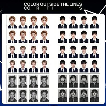 C/ORTIS Idol Passport & ID Photo Set | KEONHO, AN GYUNGAO, SEONHEON 1-Inch Official Kpop Photos | Fan Collectible Photocard Set | Mini ID Style Photo Cards For Fans | Kpop Merchandise Gift & Memorabilia