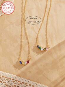 A Bespoke 925 Sterling Silver Olive-Shaped Birthstone Necklace, A Personalised And Exquisite Piece, Customised Birthstone Necklace, Family Gift, Anniversary Present, Birthday Gift, Commemorative Token, Graduation Present, Christmas Gift, A Thoughtful Gift For Her.