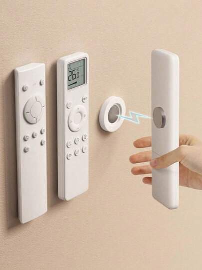 Random Style Multi-Functional Magnetic Remote Control Holder, Suitable For Remote Controls, Routers, Small Metal Items, Keys, Power Sockets, Ideal For Bathroom, Bedroom And Kitchen