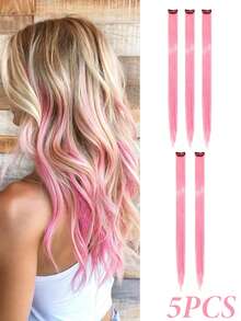 9 pezzi Extension per capelli molletta-in arcobaleno per ragazze - Colori casuali vivaci con molletta facili da applicare e sicure, adatte per feste, uso quotidiano casual e in tutte le stagioni