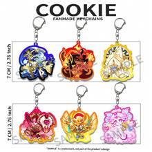 Biscuit Run, Biscuit Kingdom Acrylic Keychain, Cartoon Pattern, Car Key Chain Pendant, Key Chain, Key Ring, Bag Charm, Special Gift For Friends