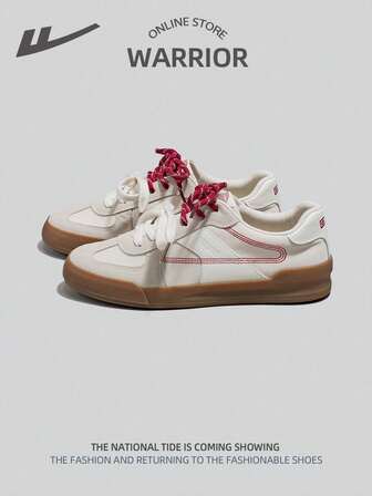 WARRIOR 1 par de zapatillas de moda casual con cordones planos para mujer