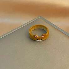 Valentine's & Mother's Day Gift For Her |   1Pc Vintage Boho Cat Enamel Ring |   Polymer Clay All-Season Daily & Vacation Accessory U4TP - 彩色 - 查看 3