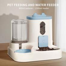 Fully Automatic 2in1 Cat Food Dispenser - Integrated Water And Food Feeding System - Cute Water Dispenser