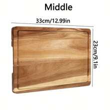 1/2/3pcs Wooden Cutting Board & Tray Set, Multi-Functional Kitchen Tool