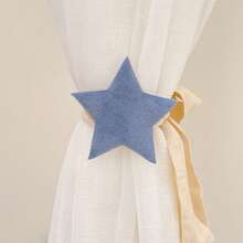北欧风蓝色大星星窗帘绑带，男女童卧室窗帘薄纱装饰，蚊帐窗帘绳 - 彩色 - 查看 18