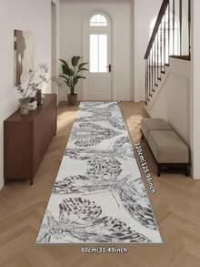1pc Grey Rugs,Butterfly Pattern,Runner Rug,Crystal Velvet Jelly Base 800g/M² Washable And Machine Washable,Home Decor, Living Room,Kitchens,Passage, Bedroom, Dining Room, Office, All Seasons - Grey - View 18