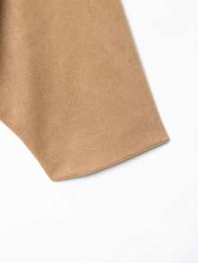 Seelio Spring/Autumn New Arrival Casual Versatile Suede-Like Green Jacket, Deer Skin Texture - Light Brown - View 9