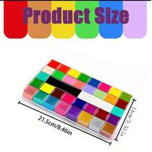 1pc 8/26/20/36 Colors Face Body Paint, Vibrant Pigments, Waterproof & Sweat-Resistant, Suitable For Christmas, Carnival, Halloween, World Cup Cheerleading Decoration