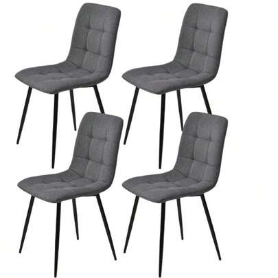Caluself Set di 4 sedie da pranzo, sedia da pranzo con cuscino in velluto olandese spesso, adatta per sala da pranzo, cucina, studio, lettura, soggiorno, tempo libero