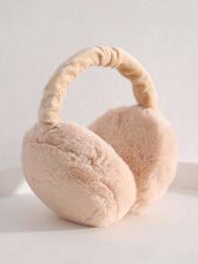 1个装多色冬季耳罩可折叠护耳毛绒耳罩保暖防冻耳罩加厚女士冬季配饰白色耳罩 - 彩色 - 查看 17