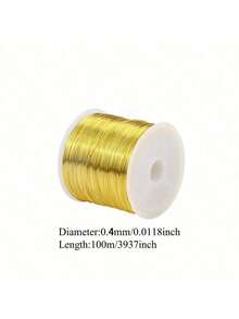 50米/100米金/银金属线，适用于手链项链DIY，不褪色，串珠线，珠宝线，手工制作