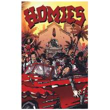 1幅 Homies 无框帆布画，充满活力的复古风格墙面艺术，适用于卧室、浴室、厨房、办公室、咖啡厅装饰，高品质帆布材质，艺术插画海报 - A - 查看 1