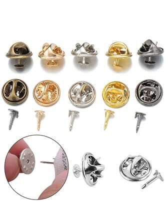 10 Stücke/50 Stücke Metall Schmetterling Schnalle Dorn Stift Stift Rückseiten für DIY selbstgemachtes Brosche Abzeichen Material Bekleidungszubehör Metall Schmetterling Schnallen, Nadel Brosche Schnalle, Dorn Stift Brosche Schnalle Stift Schnalle Brosche Stift Rückseiten für DIY selbstgemachtes Brosche Abzeichen Material Bekleidungszubehör, DIY Schmuckherstellung Zubehör für Broschen, Pins & Kostümzubehör
