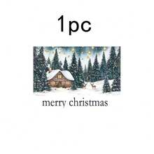 1set/1pc/4pcs/6pcs Christmas Deep Mountain Snow House Pattern Tableware, Heat-Insulating Tableware, Machine-Washable Polyester Tableware, Protective Tableware, Central Decoration, Daily Family Living Room Decoration, Suitable For Group Gathering Decoration - Multicolor - View 13